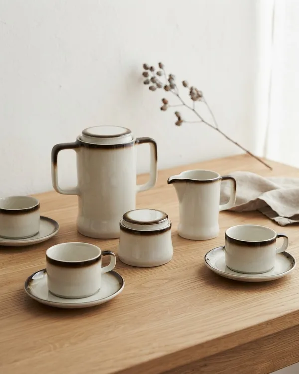 Juego de Té Vintage de Cerámica Bidasoa