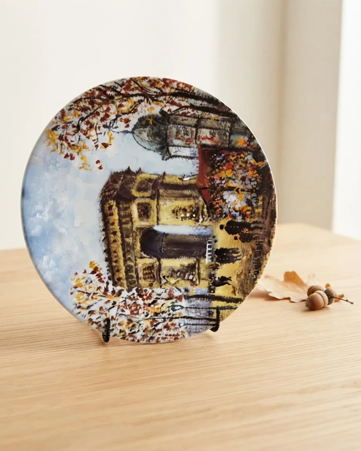 Plato de porcelana del arco del triungo - imagen 1