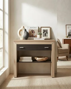 Aparador de Madera Moderno con Cajón y Estante - miniatura 1