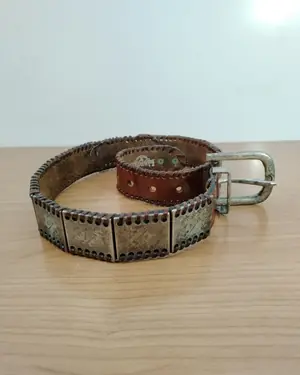 Cinturon metalico llanero - miniatura 1
