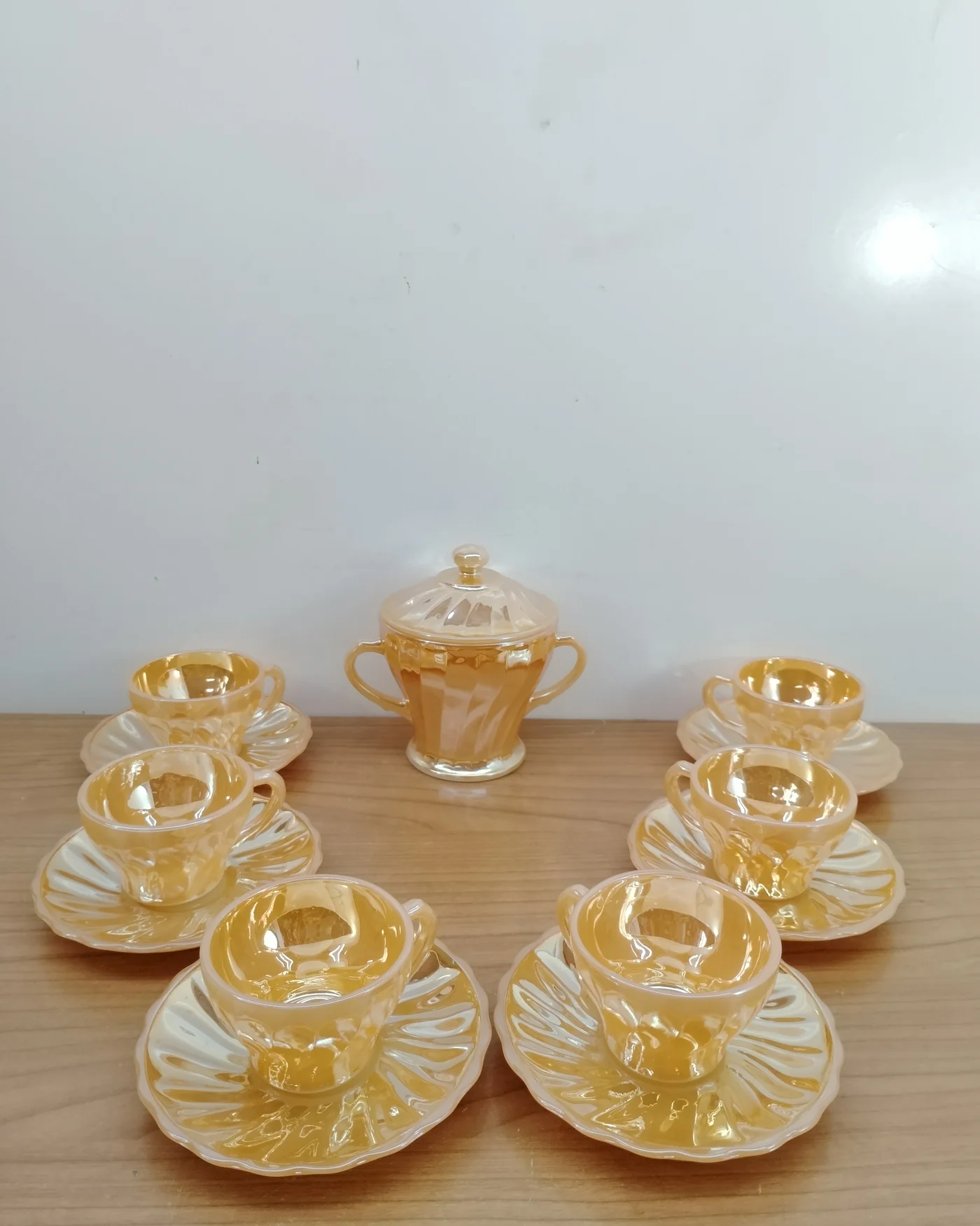 JUEGO DE CAFÉ ANCHOR HOCKING FIRE - KING - imagen 1