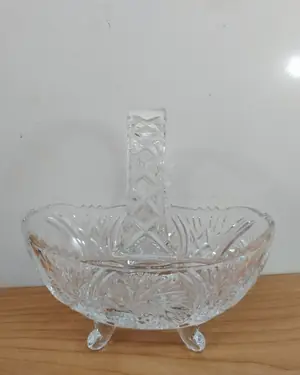 Cesta Decorativa de Cristal Tallado - miniatura 3