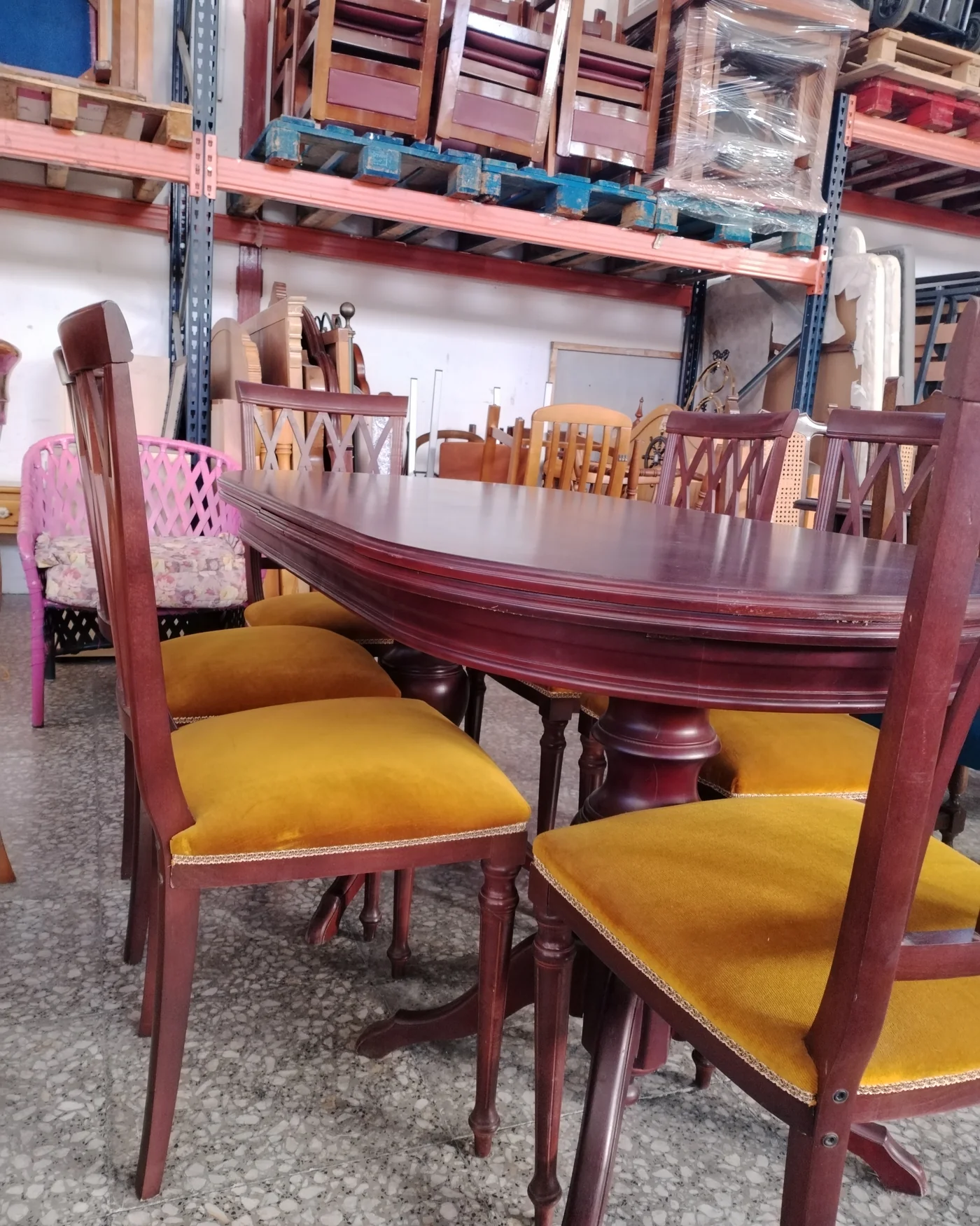 Juego de Mesa de Comedor Extensible y 6 Sillas - imagen 2