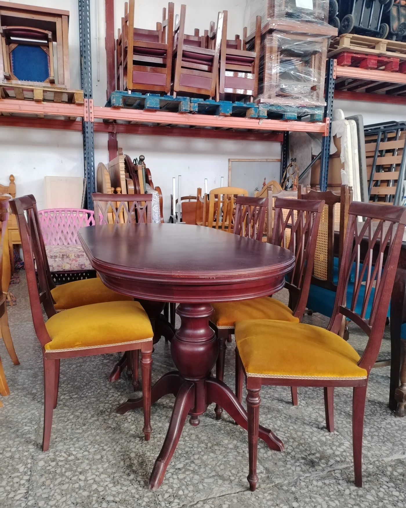 Juego de Mesa de Comedor Extensible y 6 Sillas - imagen 3