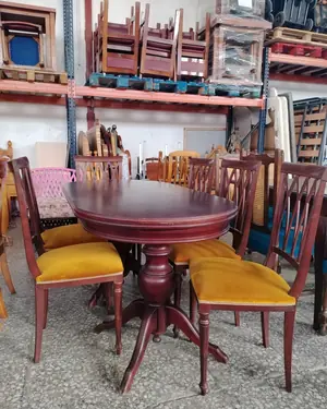 Juego de Mesa de Comedor Extensible y 6 Sillas - miniatura 3