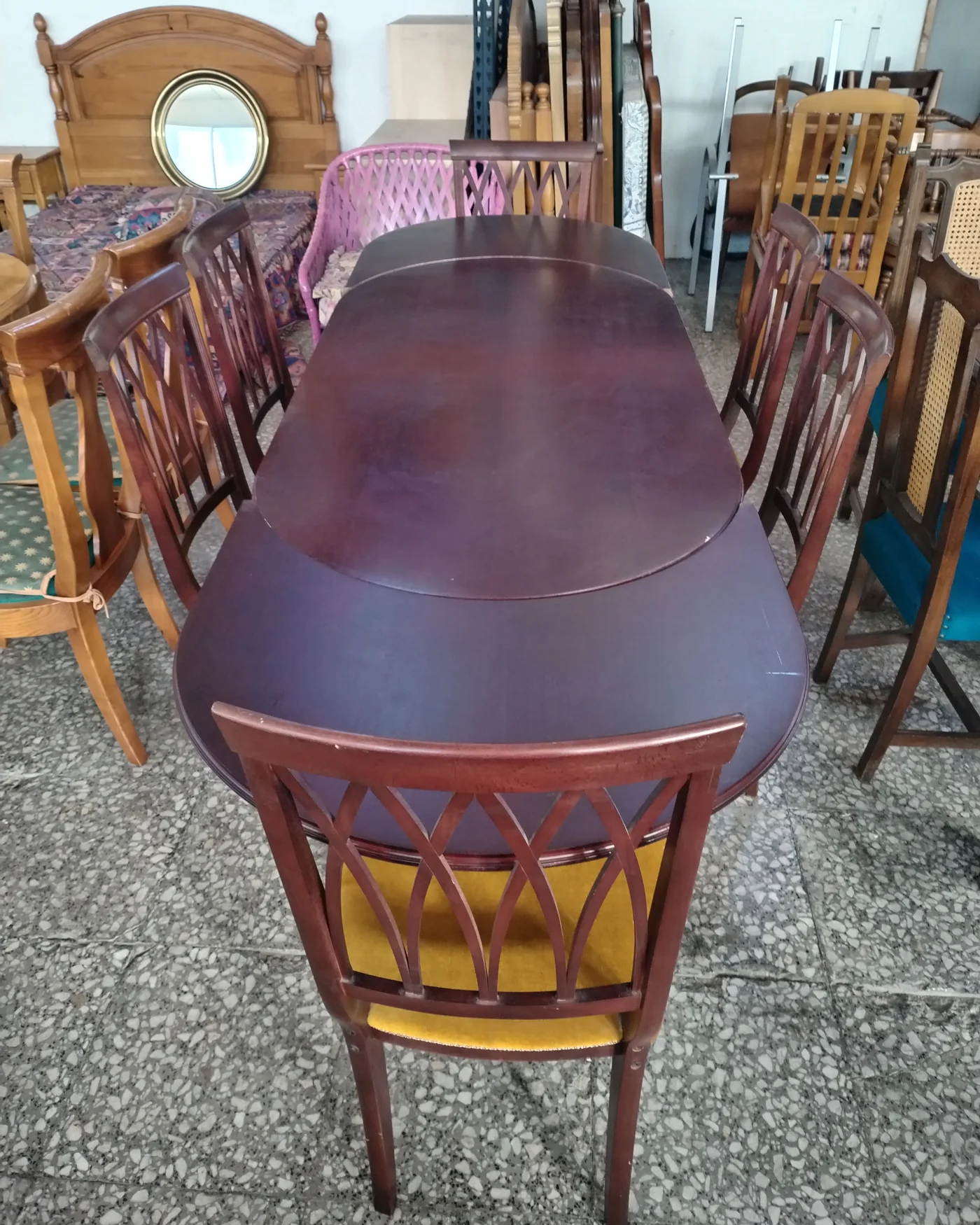 Juego de Mesa de Comedor Extensible y 6 Sillas - imagen 4