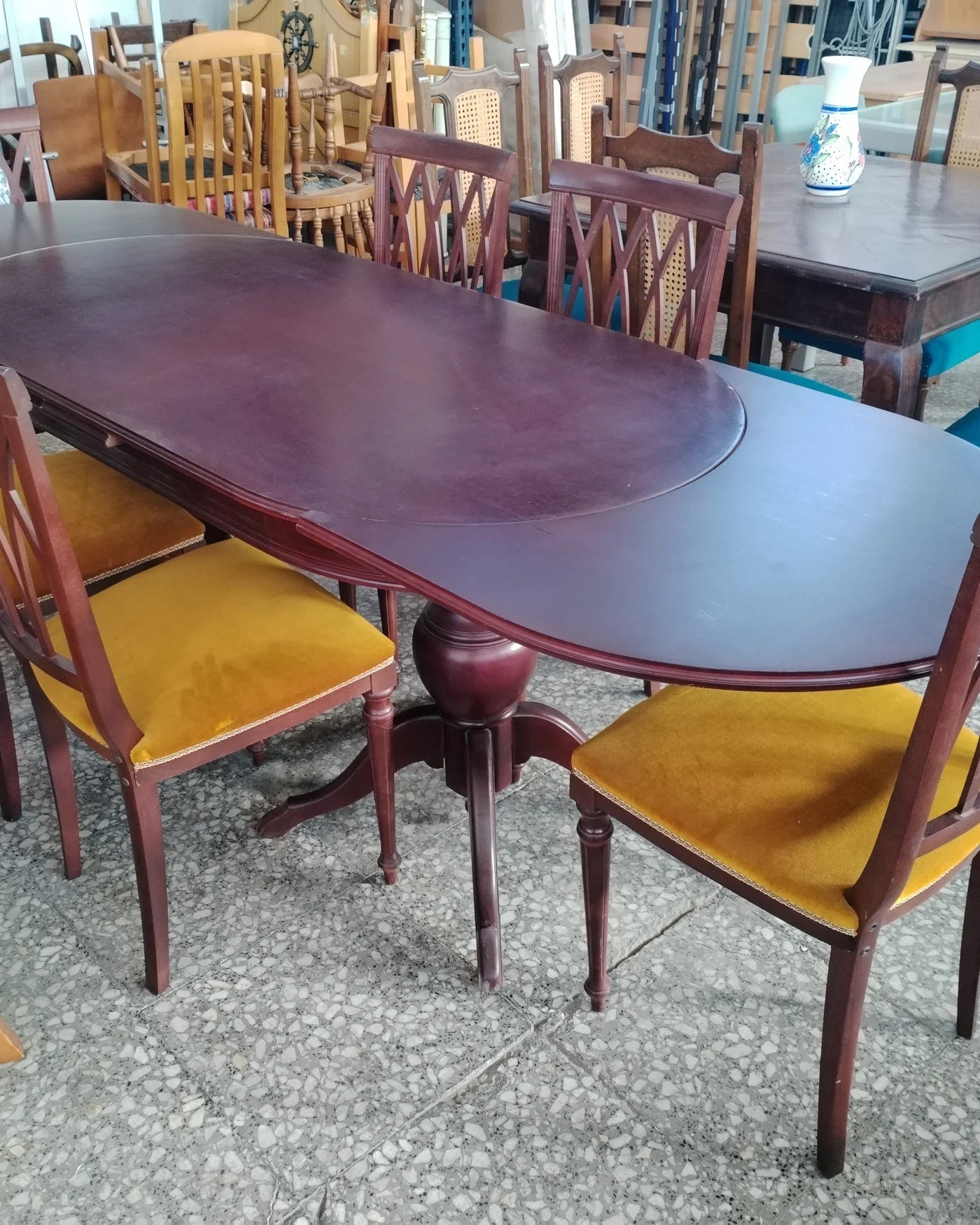 Juego de Mesa de Comedor Extensible y 6 Sillas - imagen 5