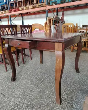 Mesa de comedor vintage con cajones - miniatura 3