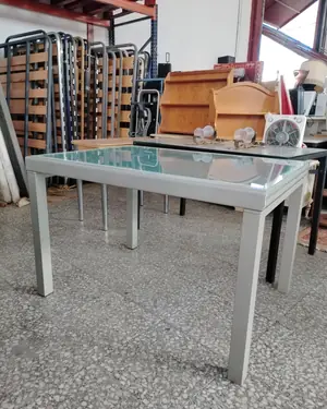 Mesa Comedor Extensible Cristal y Metal - miniatura 1