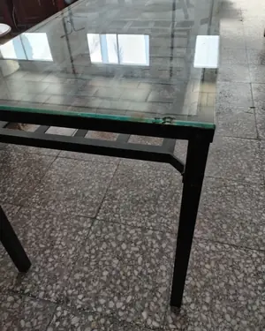 MESA comedor cristal y metal - miniatura 5
