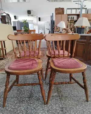 Juego 4 sillas comedor estilo windsor - miniatura 1