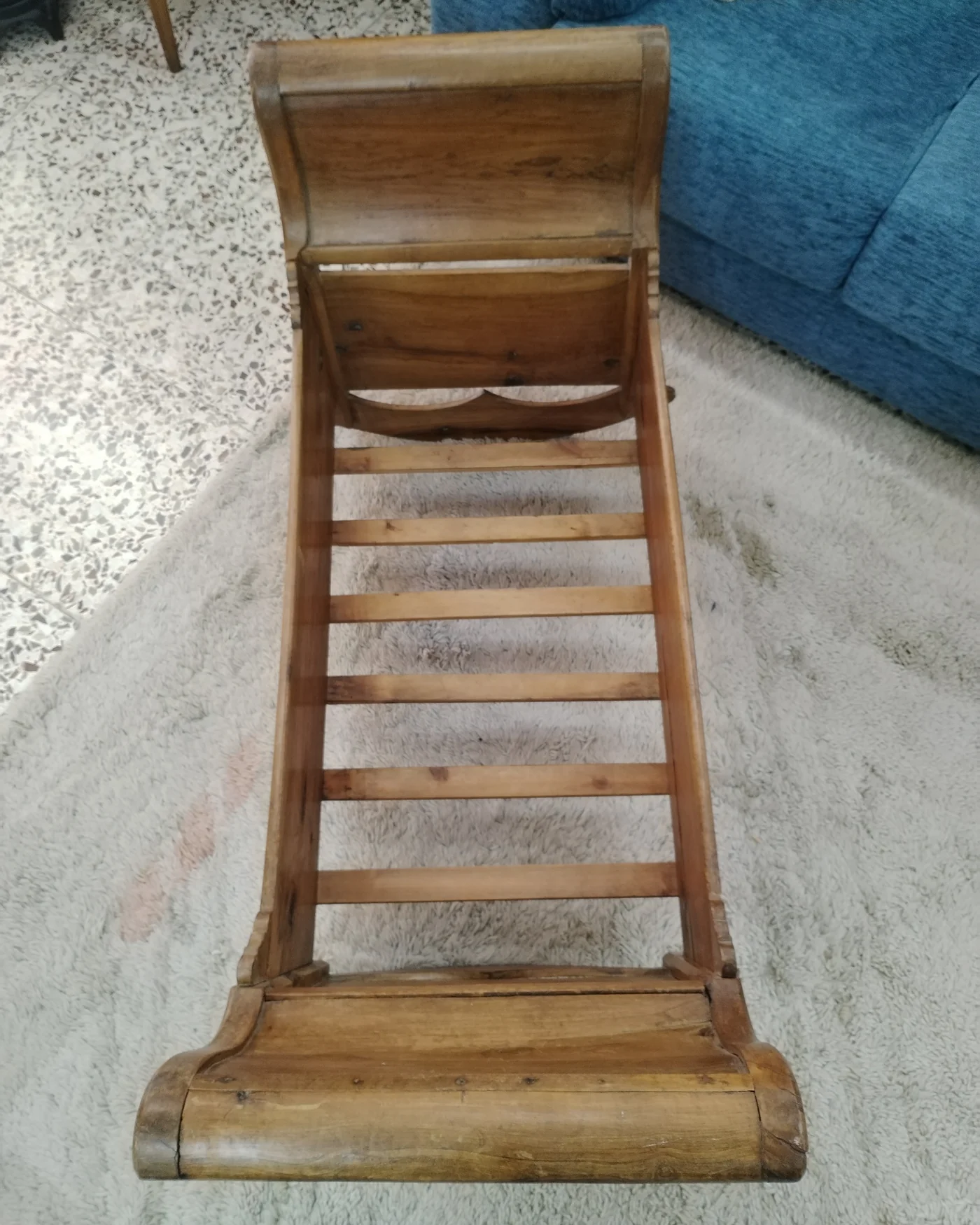Cuna Antigua de Balancín en Madera - imagen 6
