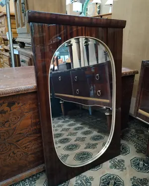 Juego de tocador vintage con cómoda, mesitas y espejo - miniatura 4