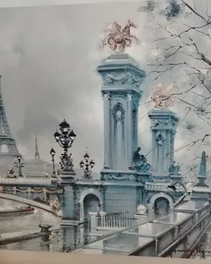 Cuadro puente Alejandro III Paris - miniatura 2