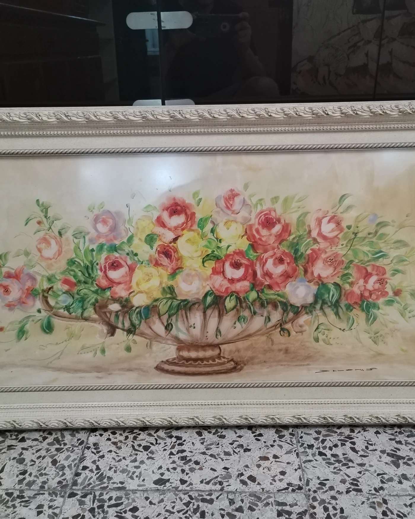 Cuadro jarrón con flores - imagen 1