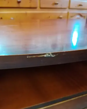 Mueble para tv de madera vintage con cajón y ruedas - miniatura 4