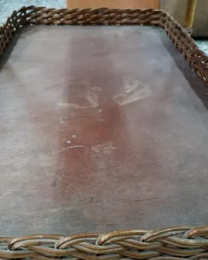 Cesta de mimbre de dos alturas con asas - miniatura 6