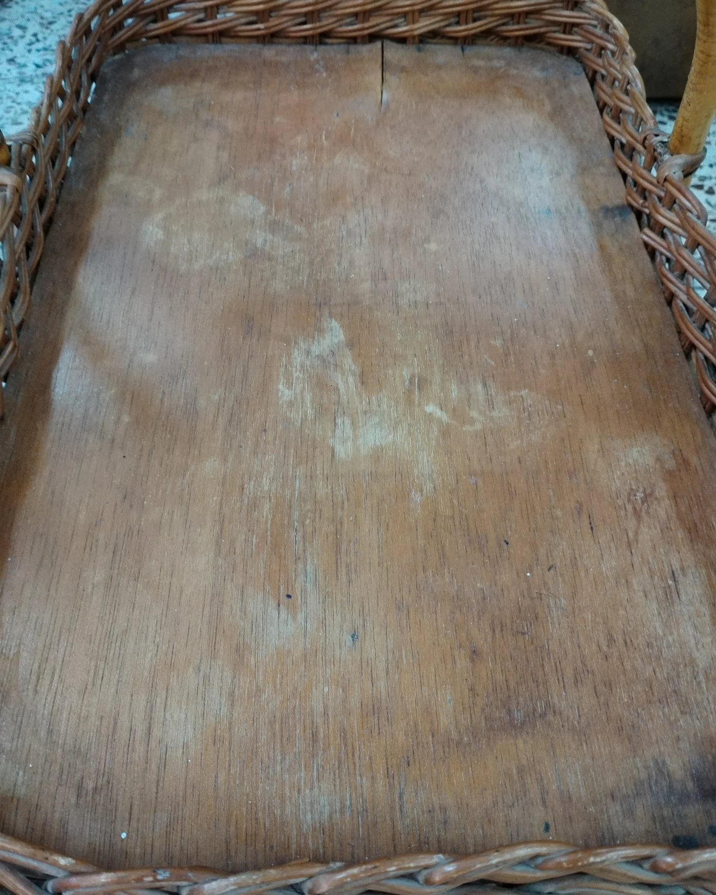 Cesta de mimbre de dos alturas con asas - imagen 7