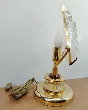Lámpara de mesa vintage con pantalla de cristal - miniatura 2