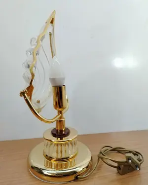 Lámpara de mesa vintage con pantalla de cristal - miniatura 4