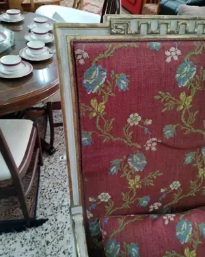 Sillon estilo barroco con tapizado floral - miniatura 4