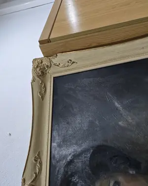 Gran óleo sobre lienzo de mujer reclinada - miniatura 4
