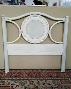 Cabecero de mimbre blanco - miniatura 1