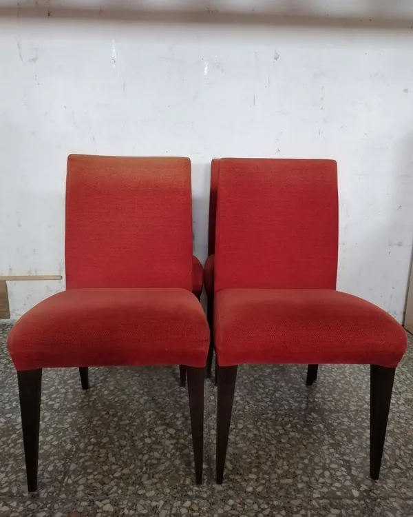 Juego 4 sillas de comedor rojas