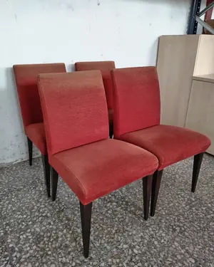 Juego 4 sillas de comedor rojas - miniatura 2