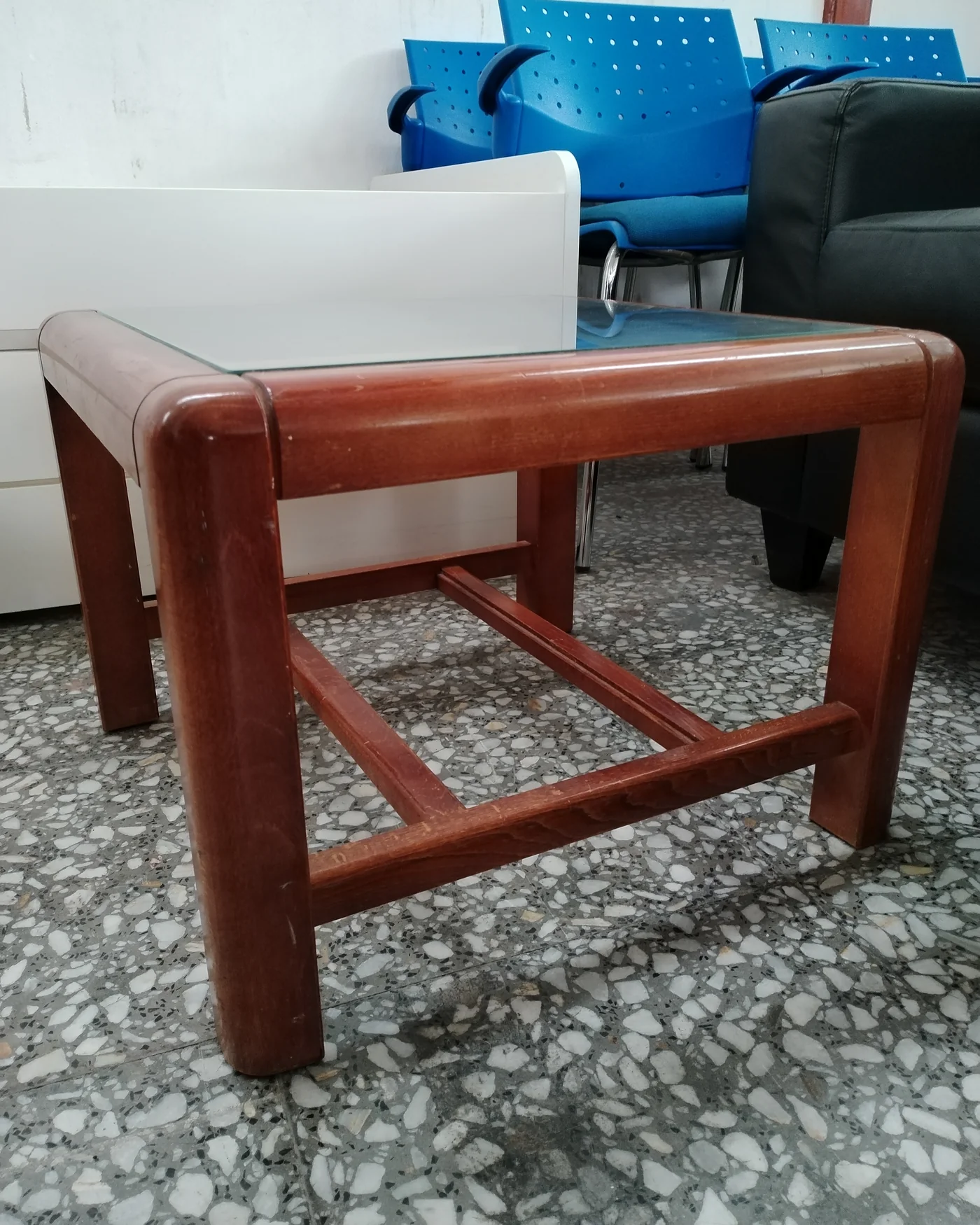 Mesa de centro madera y cristal - imagen 3