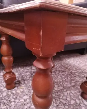 Mesita auxiliar de madera y mármol - miniatura 4