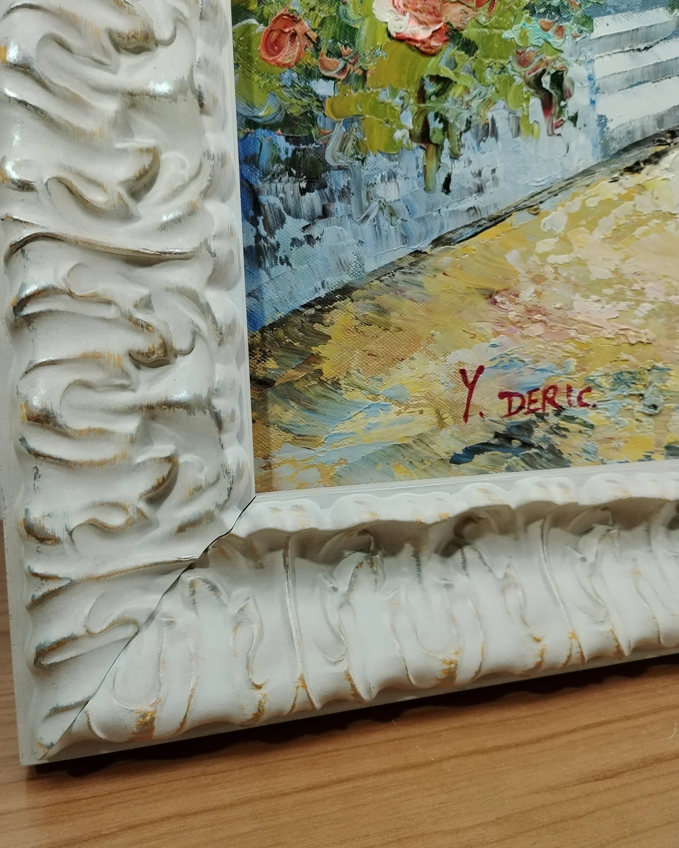 Óleo sobre lienzo puerto con casa - imagen 3