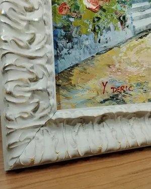 Óleo sobre lienzo puerto con casa - miniatura 3