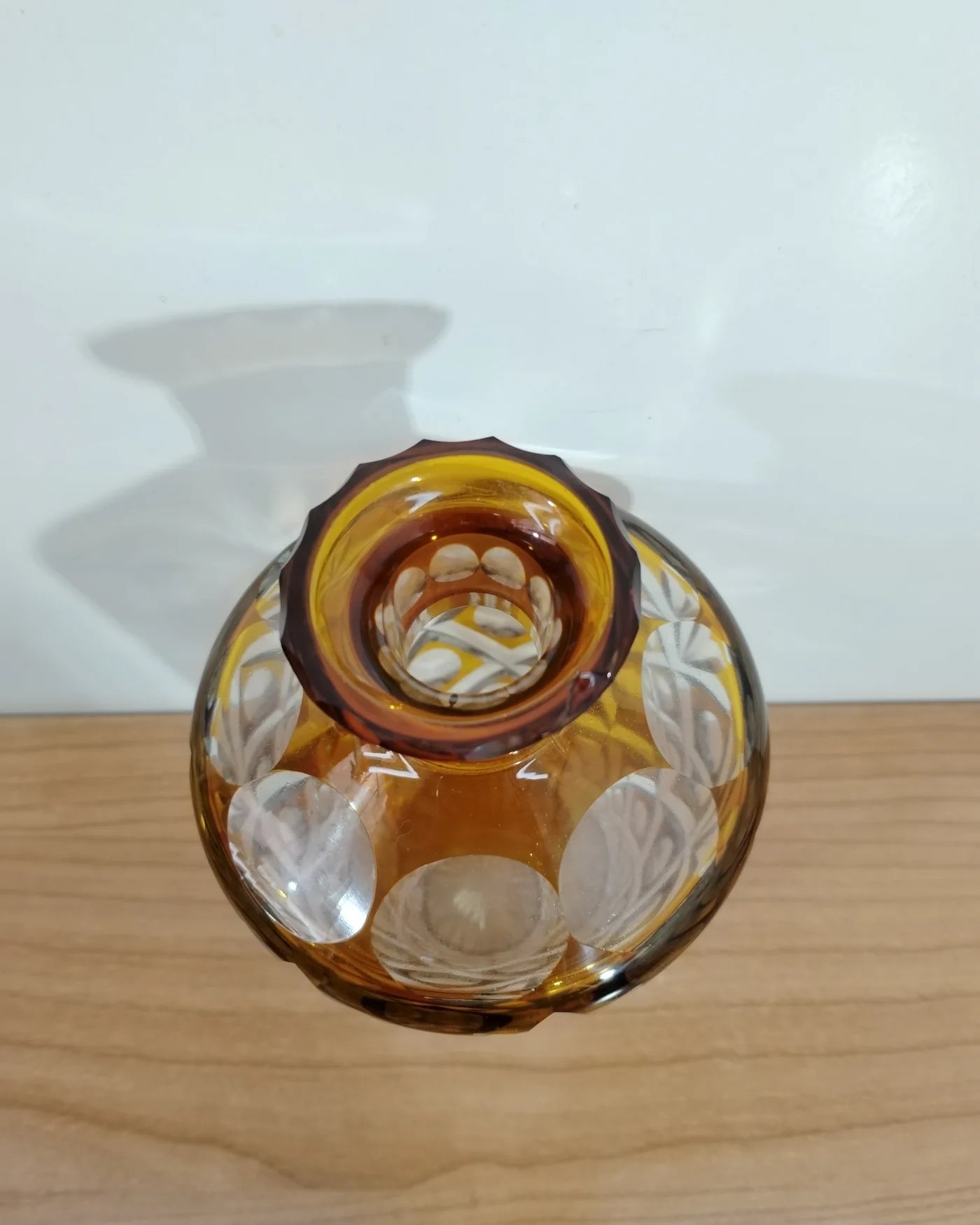 Jarrón de cristal tallado de bohemia - imagen 3