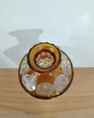 Jarrón de cristal tallado de bohemia - miniatura 3
