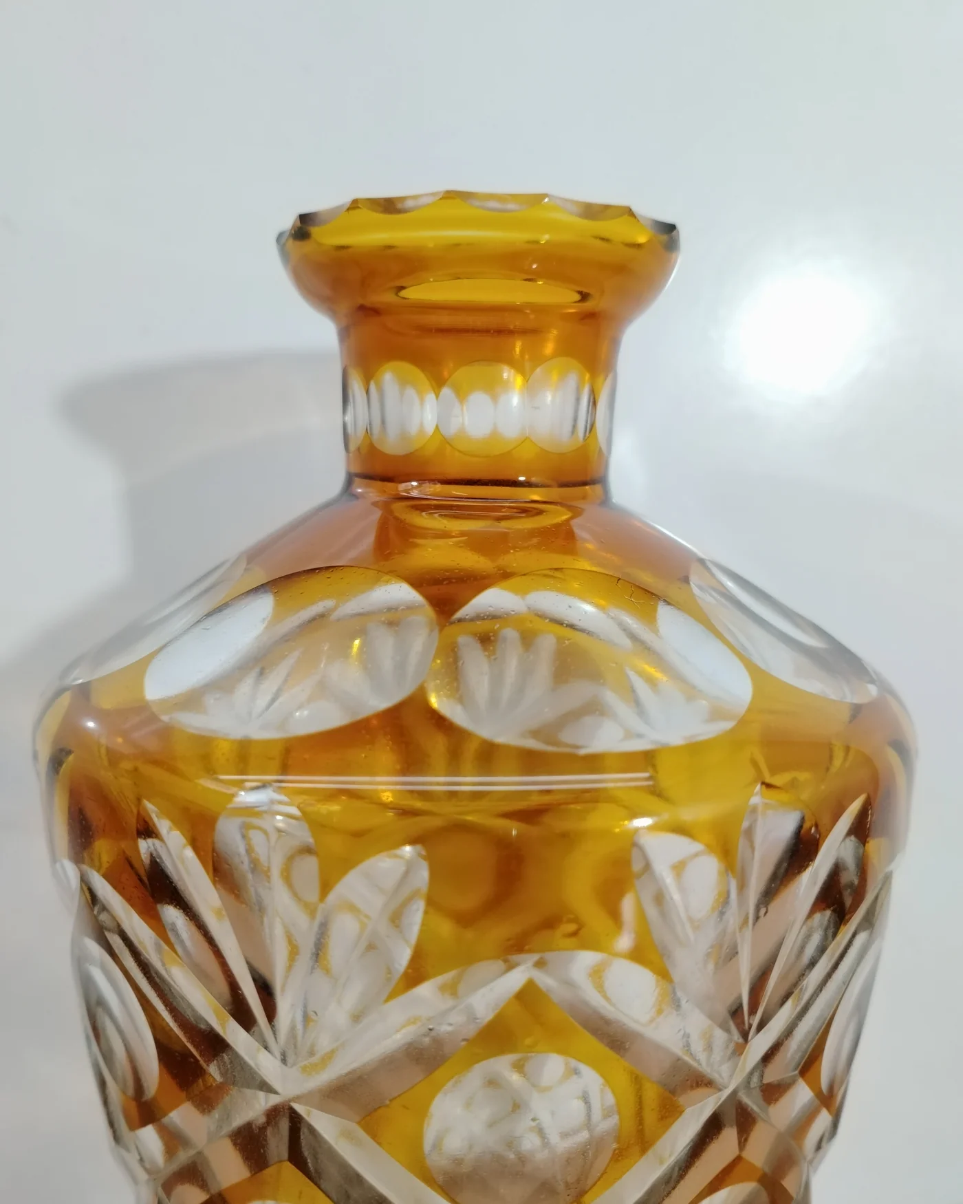 Jarrón de cristal tallado de bohemia - imagen 4