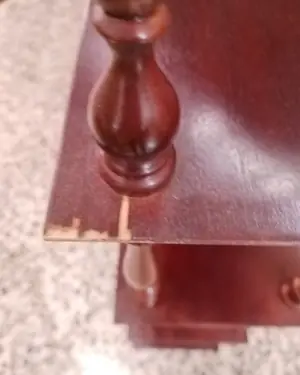 Estantería vintage de madera oscura con cuatro niveles - miniatura 3