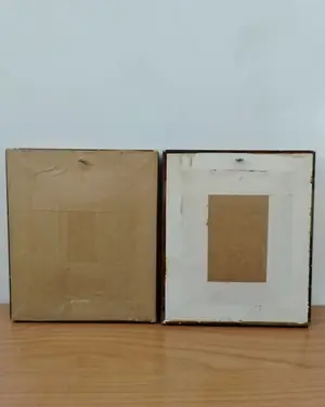 Pareja de cuadros con pintura india enmarcados - miniatura 7