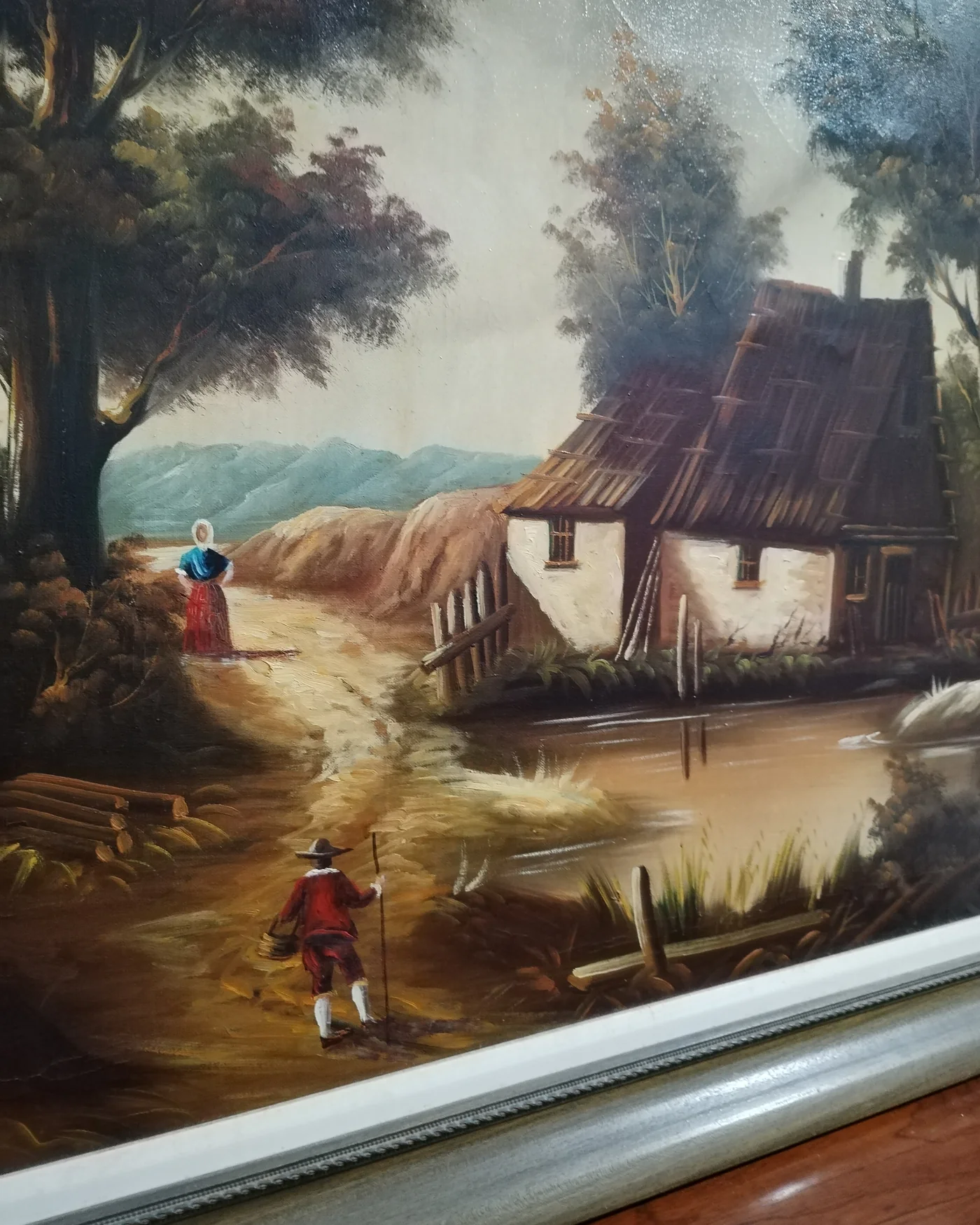 Cuadro de paisaje holandés sobre lienzo enmarcado - imagen 4