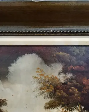 Cuadro de paisaje holandés sobre lienzo enmarcado - miniatura 6