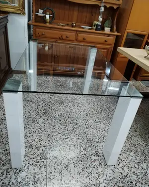 Mesa de Comedor con Cristal y Patas de Espejo - miniatura 2
