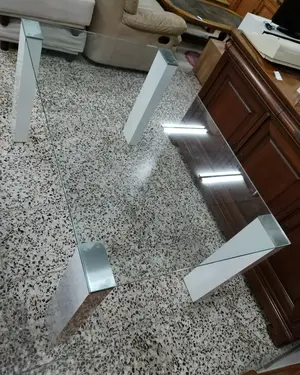 Mesa de Comedor con Cristal y Patas de Espejo - miniatura 5