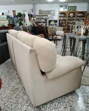 Sofá de Tela Beige de 2 Plazas - miniatura 5