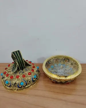 Joyero tibetano antiguo con forma de calabaza - miniatura 2