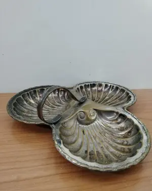 Bandeja vintage de servir con forma de concha - miniatura 3