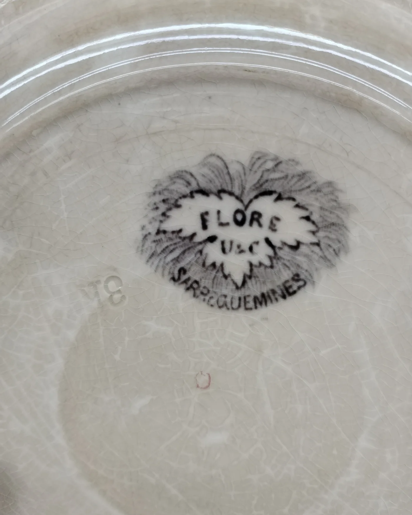 Plato antiguo sarreguemines florence - imagen 4