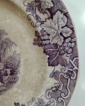 Plato decorativo de cerámica La Cartuja de Sevilla - miniatura 3