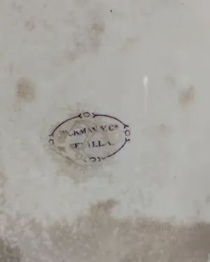 Plato decorativo de cerámica La Cartuja de Sevilla - miniatura 5