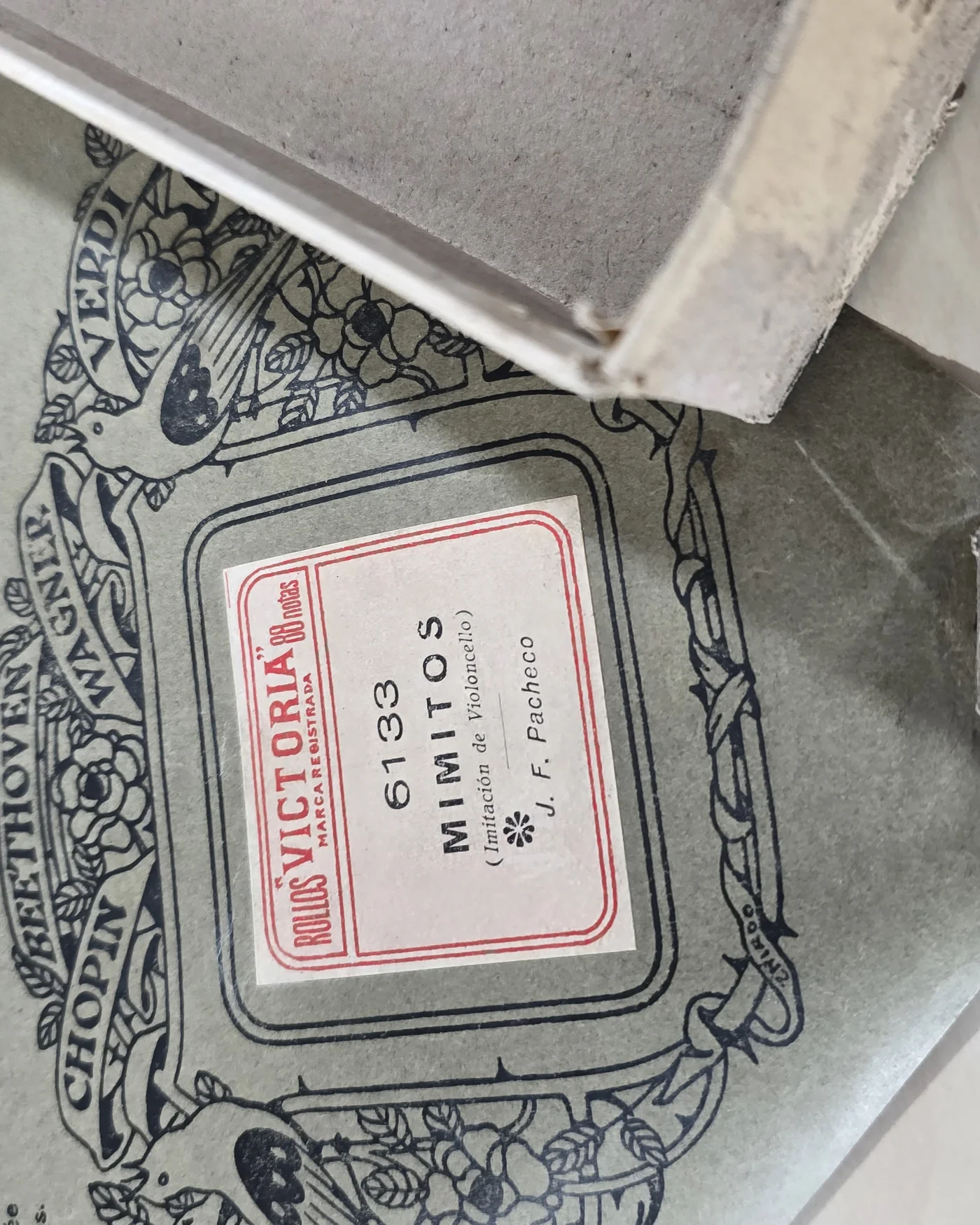 Rollo de pianola mimitos de j. f. pacheco - imagen 3