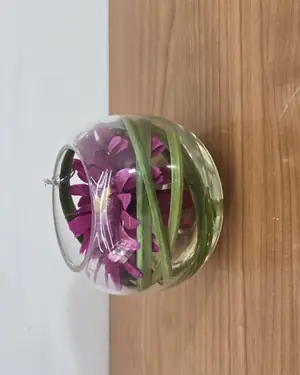 Flor decorativa SIA en esfera de cristal - miniatura 5